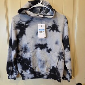 Nike Sportswear Club Fleece Older Kids Hoodie Tie Dye Pull Over Size Medium